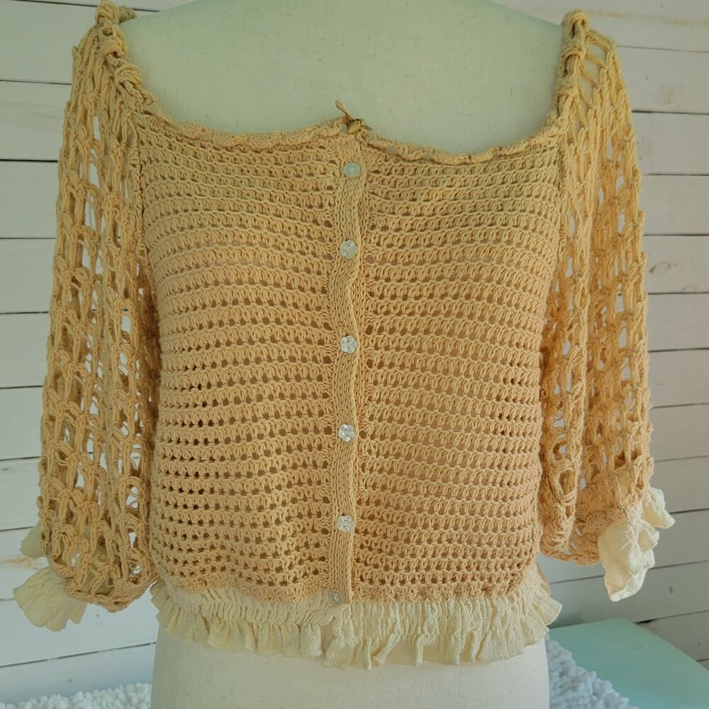 Free People Crochet Sweater